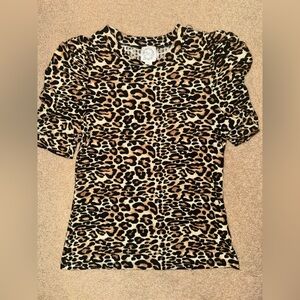 Blue Rain Women's Leopard Print Bodysuit in Brown and Black